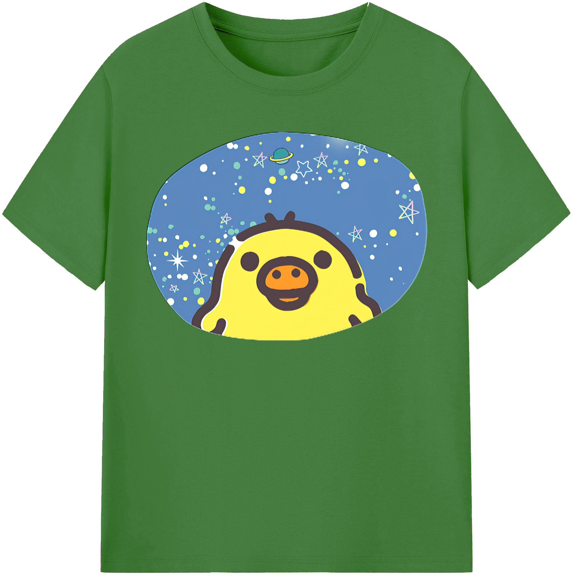 （画像用） リラックマ リラックマ キイロイトリ Rilakkuma Korilakkuma Kiiroitori レディースカジュアルプリントTシャツ（綿100％）